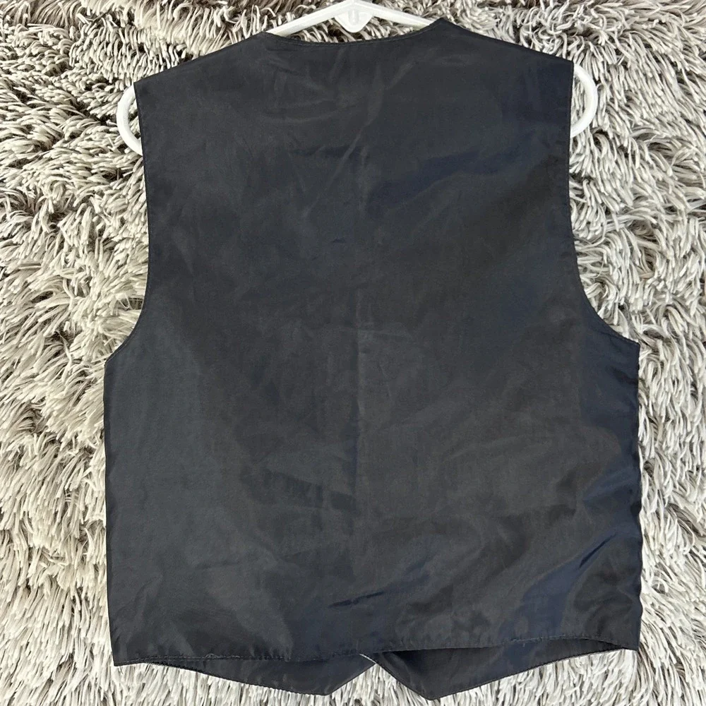 Van Heusen Boys Suit‎ Vest 4 Button Size 6 Gray Formal Casual Preppy Sleeveless